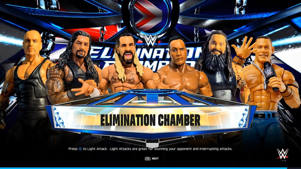 WWE 2K25 - SETH VS ROCK VS ROMAN UNDERTAKER VS BRAY VS JOHN || ELIMINATION CHAMBER || PS5 4K60 ||