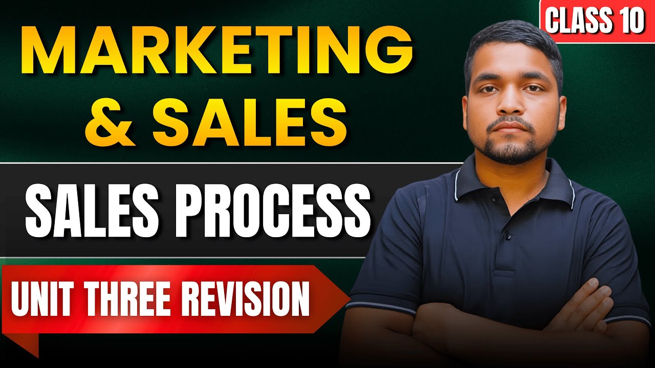 Marketing And Sales Class 10 Code 412 Unit 3 Sales Process One Shot Explanation | Class 10 Boards