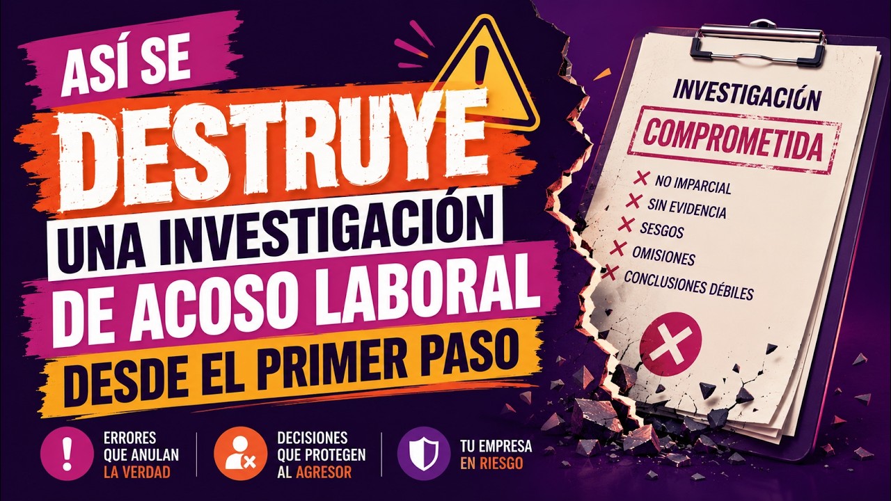 🔎Cómo realizar una INVESTIGACION de ACOSO Laboral🔎