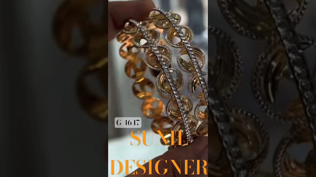 Stylish gold bangles / sunil designer / coral draw bangles designer / cnc bangles designer #trending