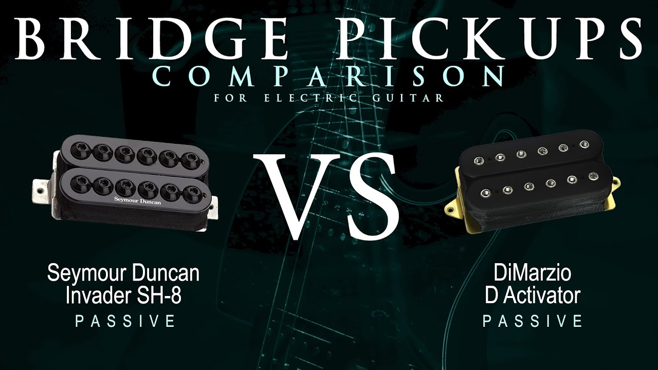 Seymour Duncan INVADER SH-8 vs DiMarzio D ACTIVATOR - Passive Bridge Guitar Pickup Comparison Demo