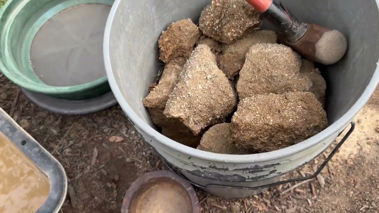 Gold in clay 