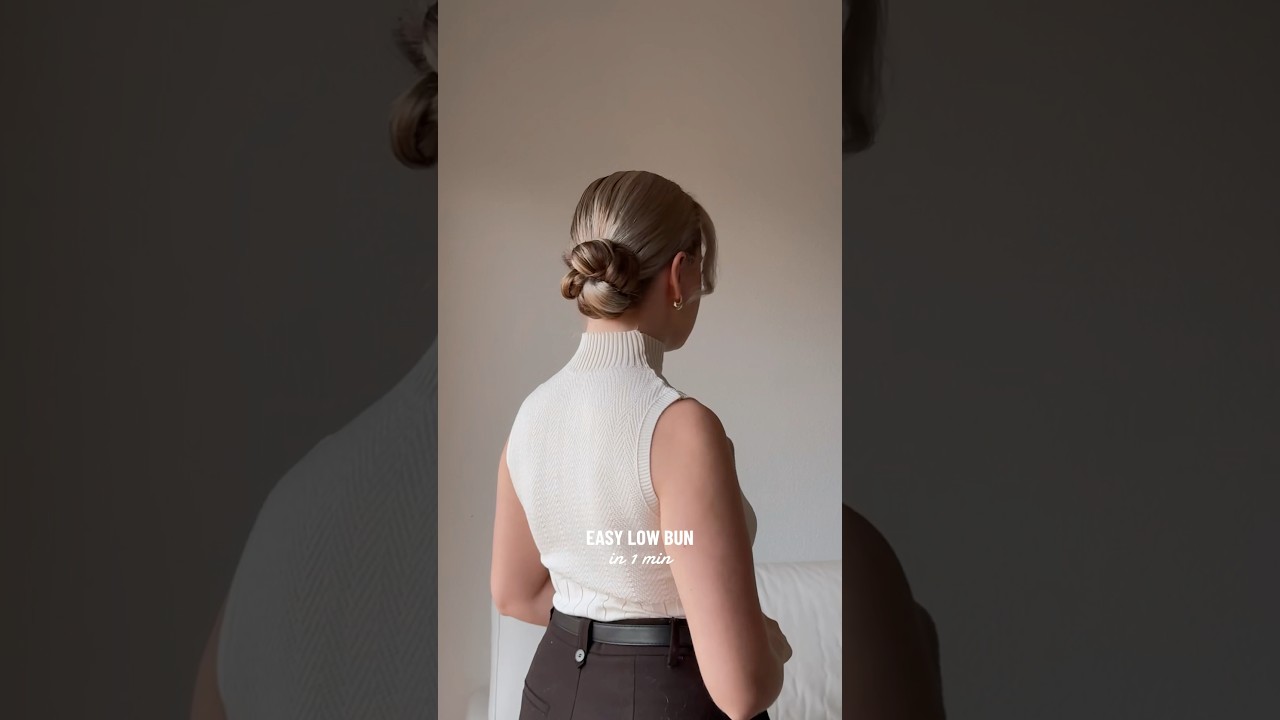 Easy low bun for thick hair✨ try it! #updo #hairbun #hairbundles #lowbun #hairstyletutorial #hairtok