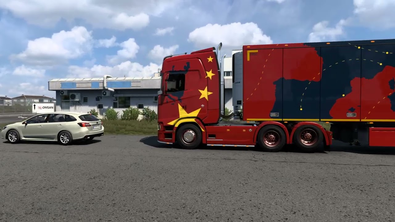 Euro Truck Simulator 2 Tekirdag TR -Gijon ES SCANIA 730s V8 Openpipe