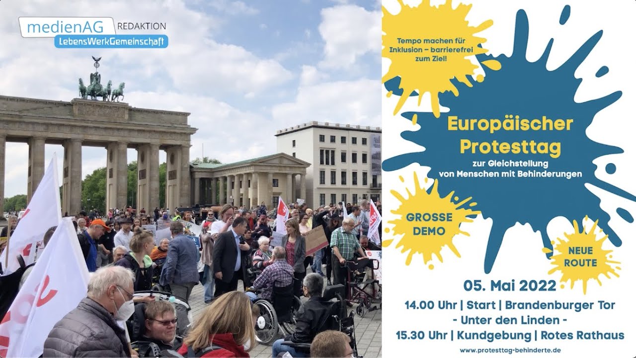 Europäischer Protesttag zur Gleichstellung von Menschen mit Behinderung 05.05.2022 Berlin