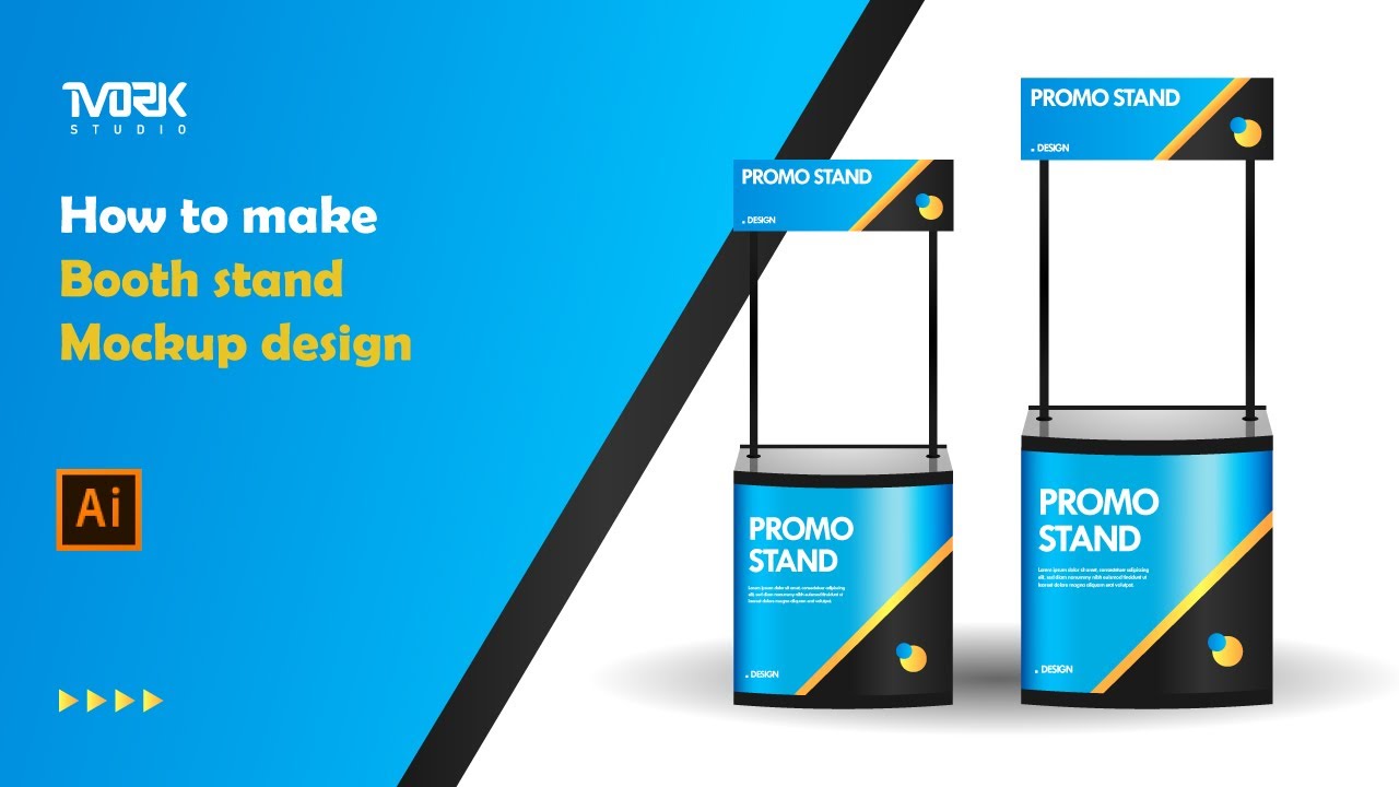 Tutorial make booth stand mockup design