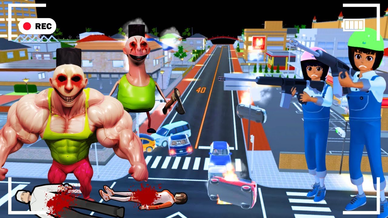 Yuta Mio Panik! CCTV Merekam Monster HAMMOD HABIBI Menyerang Kota Sakura😱 Sakura School Simulator
