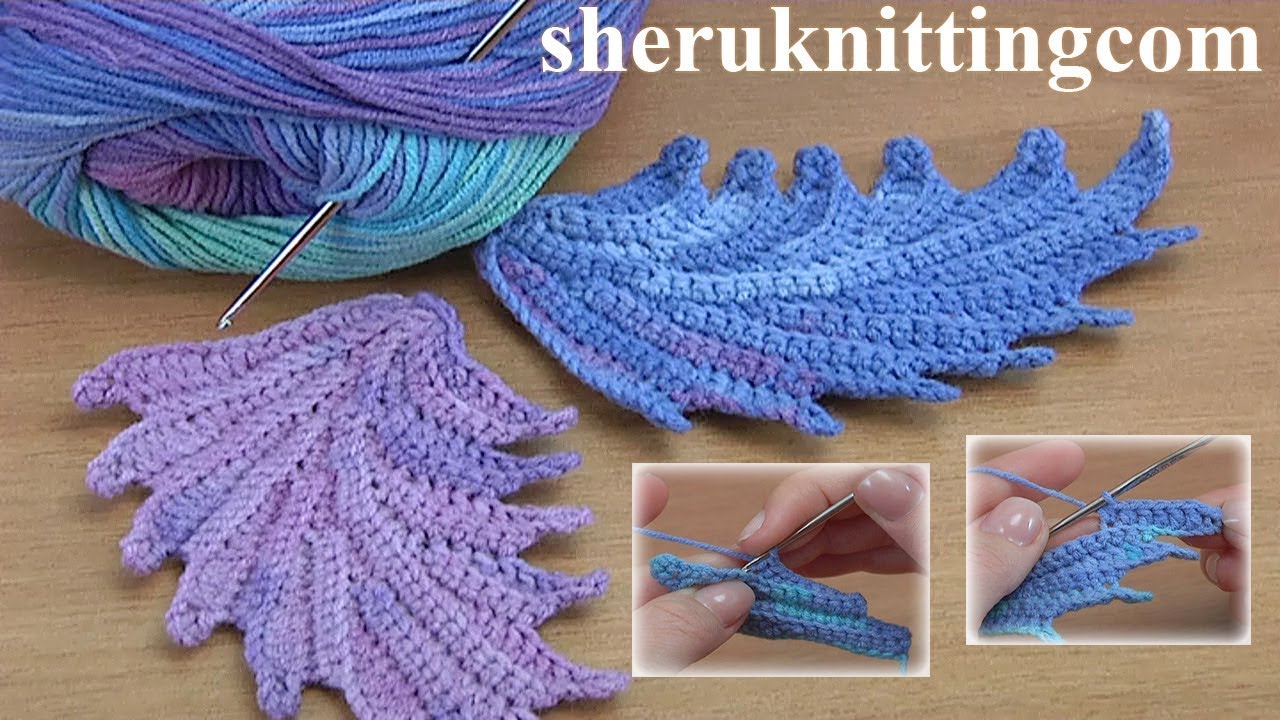 Loving Crochet Leaf Tutorial 44 Feuille de Crochet