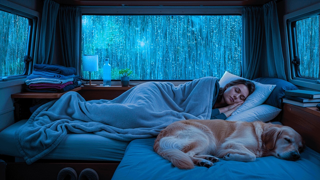 Cozy Car Rain & Soft Thunder 🌧️ Natural Healing Sounds for Deep, Restful Sleep