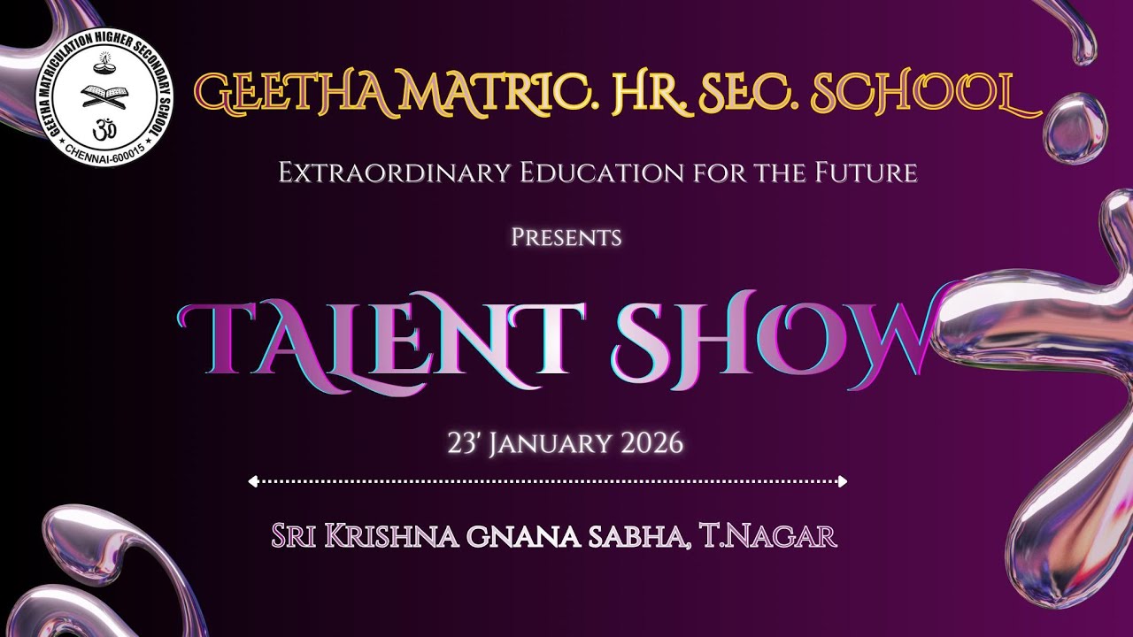Geetha Matric HSS Annual day talent show 2026