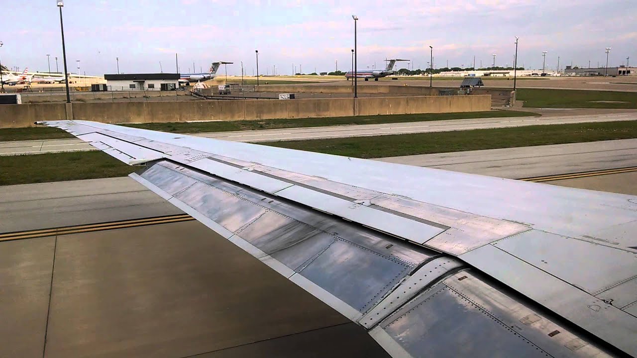 American Airlines MD-80 departing DFW airport.
