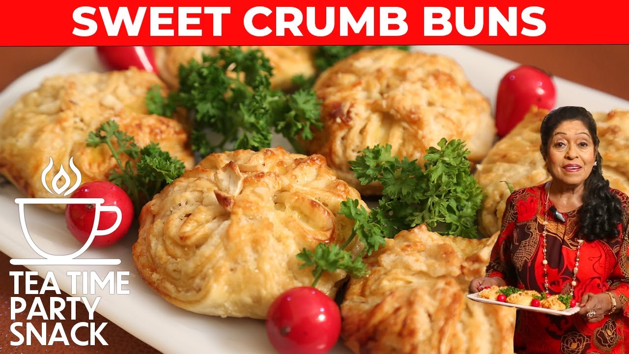 Sweet Crumb Buns | Easy Tea Time Recipe | Mallika Joseph Food Tube