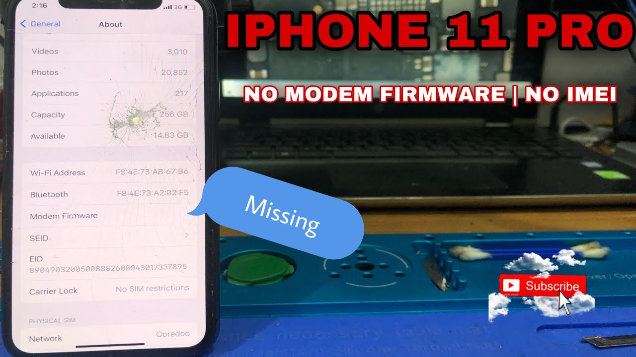 iPhone 11 Pro No Modem Firmware | No IMEI | Fixed