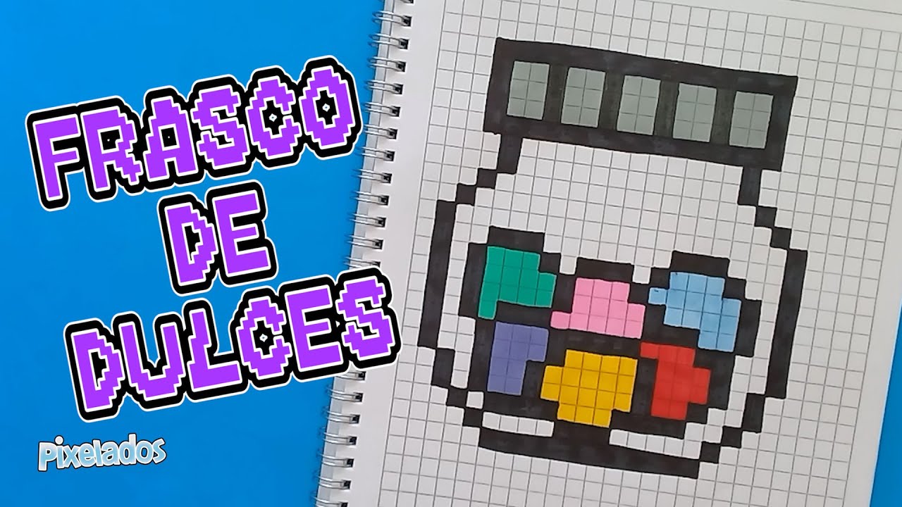 COMO DIBUJAR UN FRASCO DE DULCES en PIXEL ART - PIXELADOS