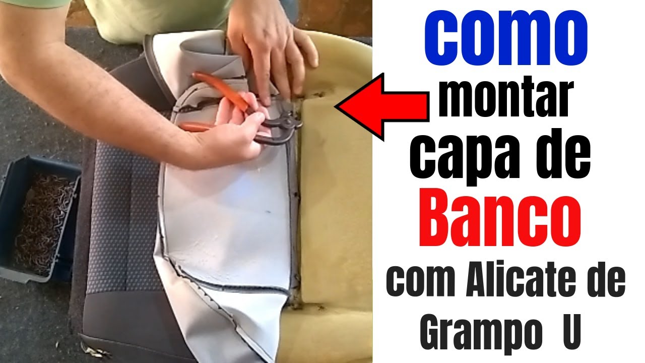 Como desmontar e montar  capa de banco passo a passo