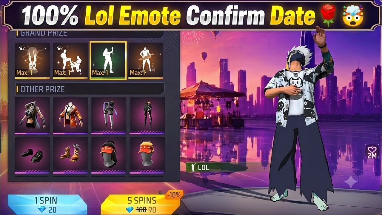 Lol emote return confirm date 2026🔥🥳 | lol Emote return | next emote royal event | ff new event 
