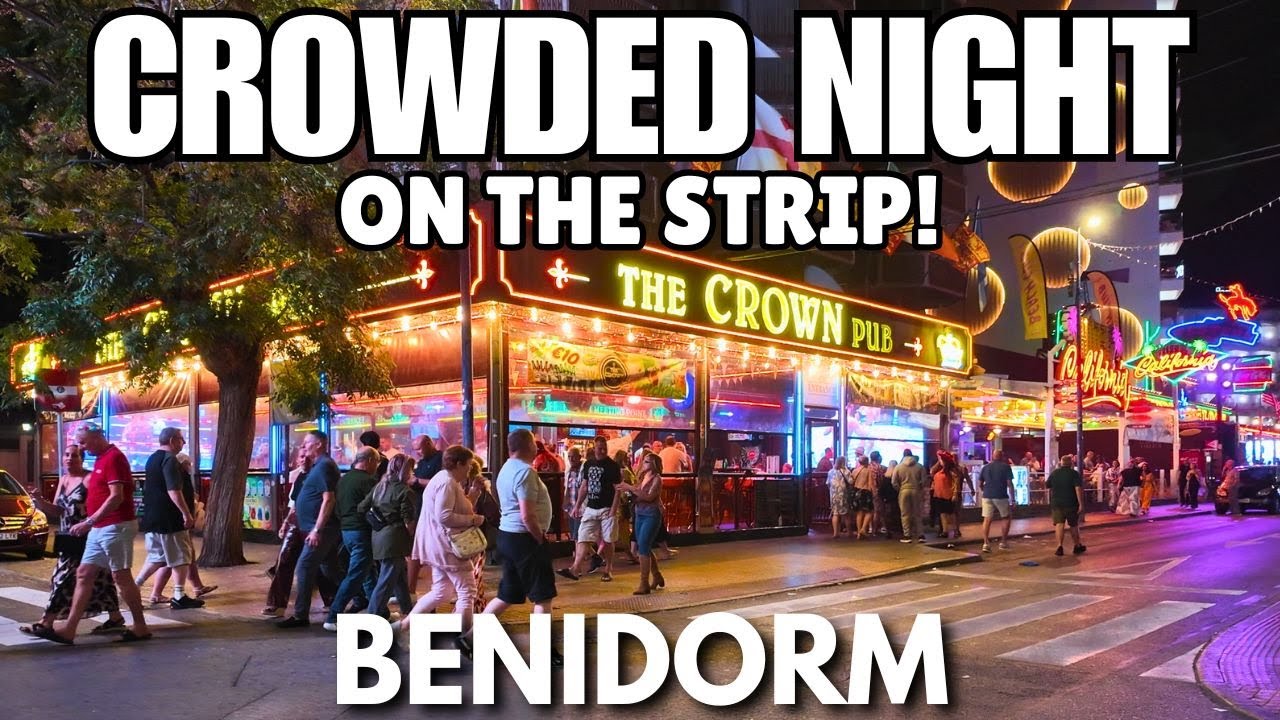 Benidorm's PACKED Nightlife! 🤪🍻 Crowded Streets, Nightclubs & Bars!