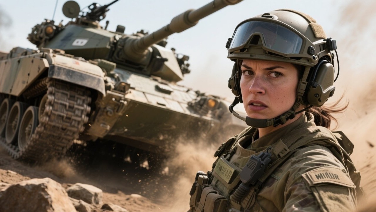 Dijeron que las mujeres no pueden manejar tanques — Ella derrapa un M1 Abrams a toda velocidad a la