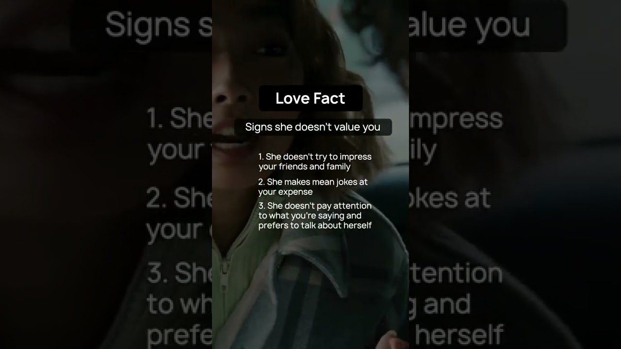 Alarming Signs She Doesn't Value You! #shorts