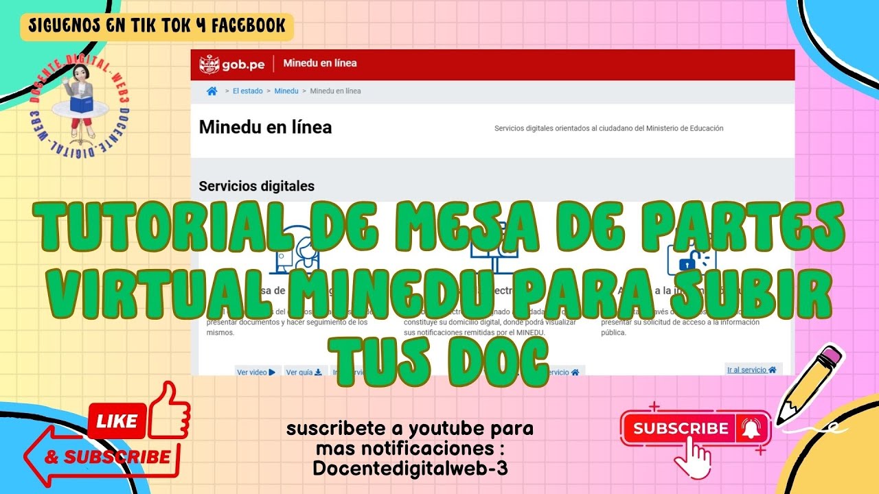 Minedu en Linea mesa de partes virtual (paso a paso)