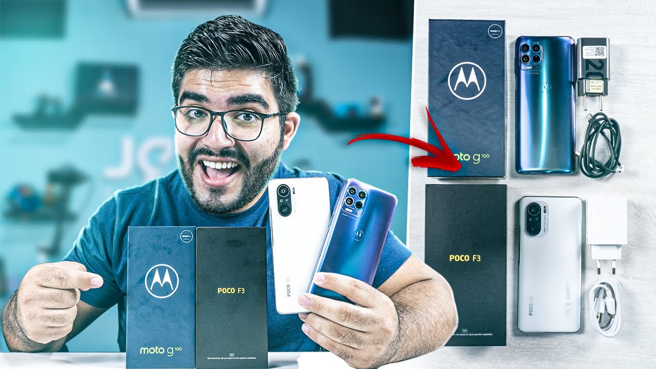 TRETA! POCO F3 vs MOTO G100! Os intermediários de ALTO DESEMPENHO! QUAL VOCÊ DEVE COMPRAR? 😍