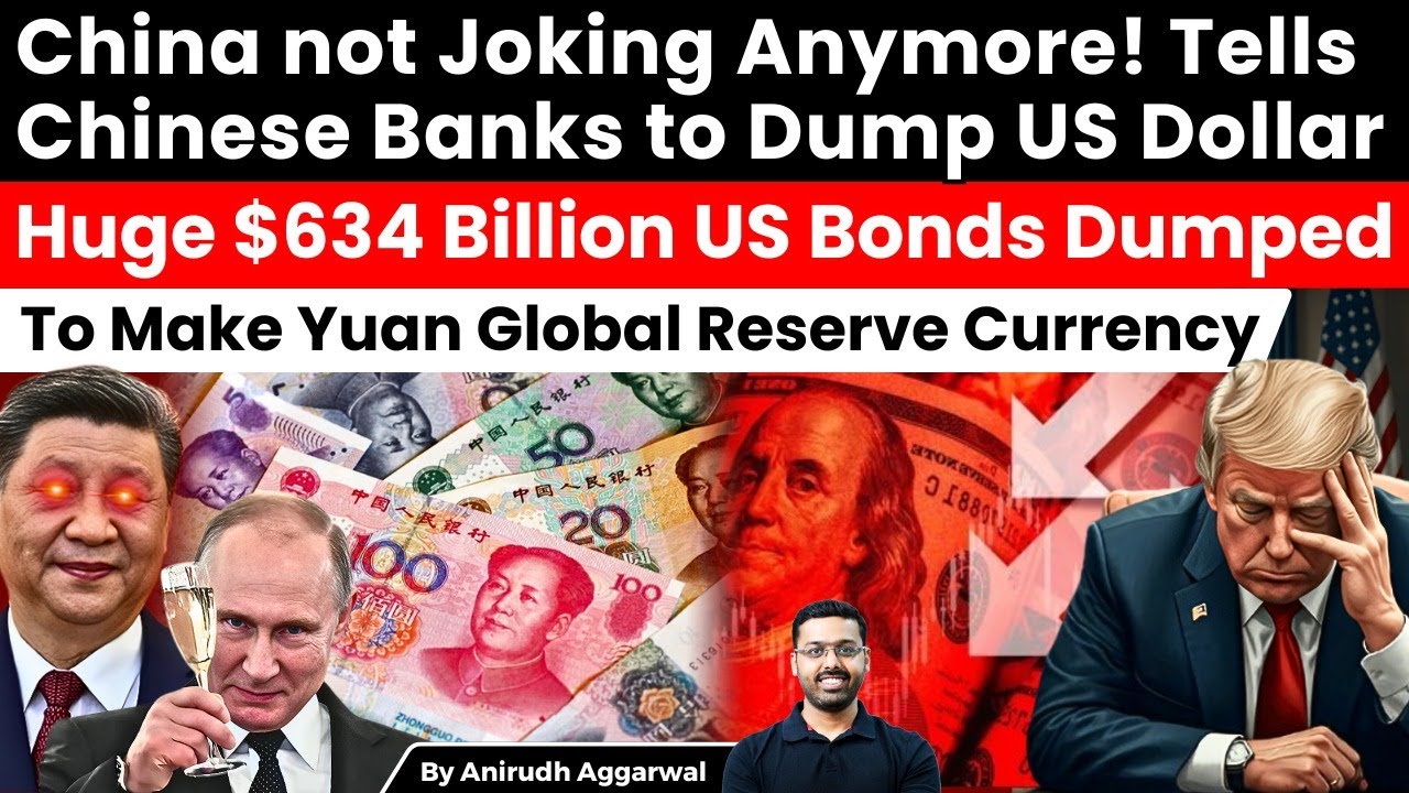 China Tells Chinese Banks to Dump US Dollar. Huge $634 Billion US Bonds Dumped. Yuan Global Currency