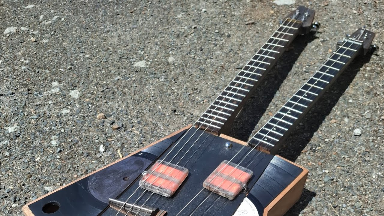 my entry into the CB Gitty double- neck cigar box guitar competition!