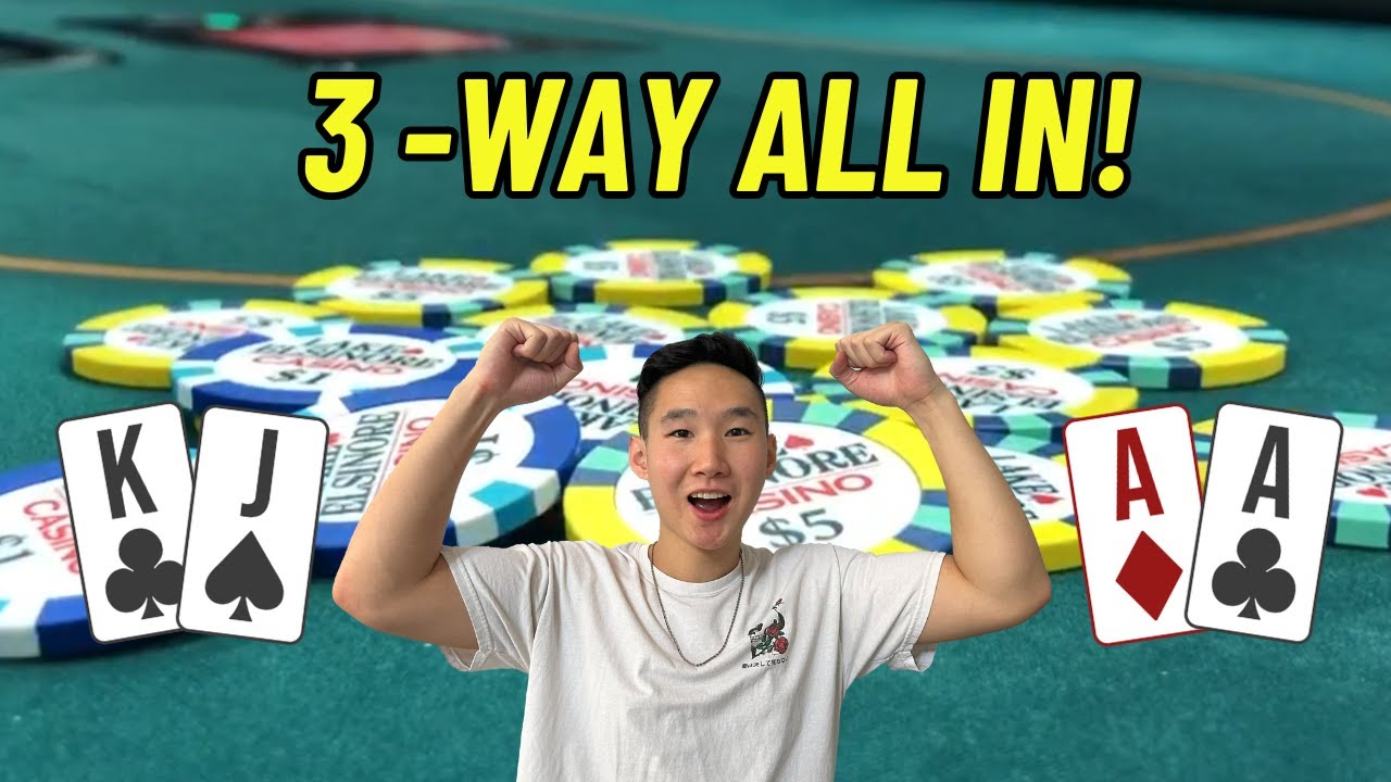 FLOPPING THE NUTS IN A 3-WAY ALL IN!! | Poker Vlog #2