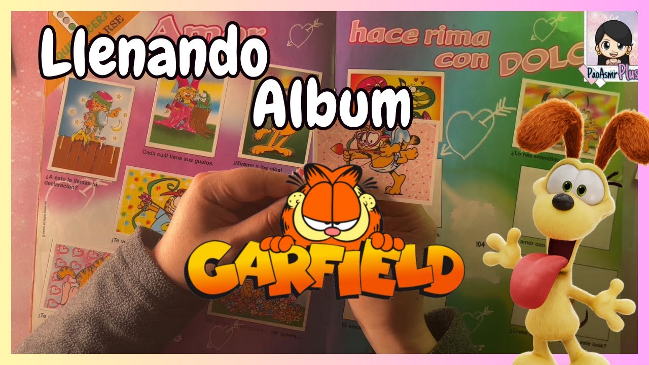 ASMR Inaudible/ Pegando laminas, álbum de Garfield