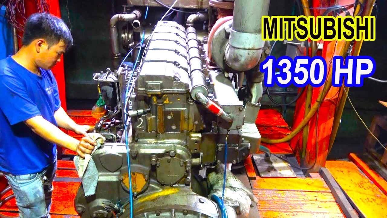 Uy Lực Máy Mitsubishi S6R 1350 HP Quá Lực || Nghe Tiếng Pô Đã Thật Tai