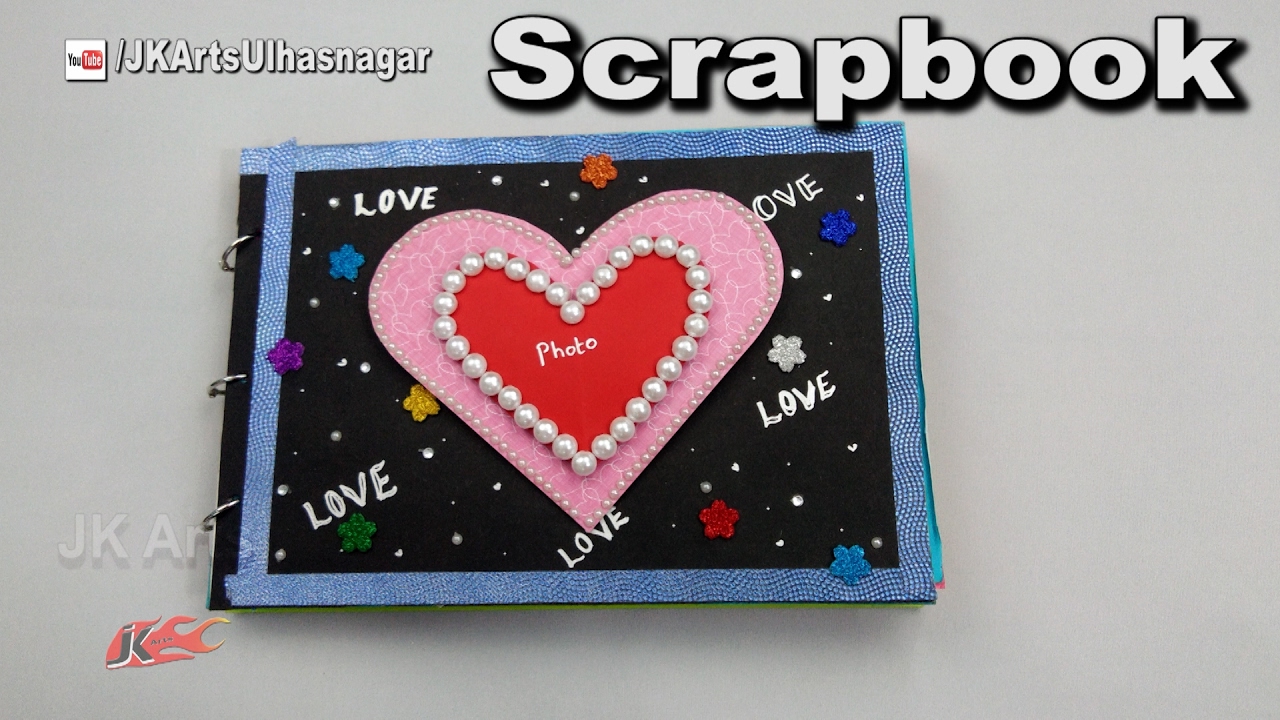 How to make a Scrapbook |  DIY Scrapbook Tutorial |  Valentine's Day Gift Idea | JK Arts 1177