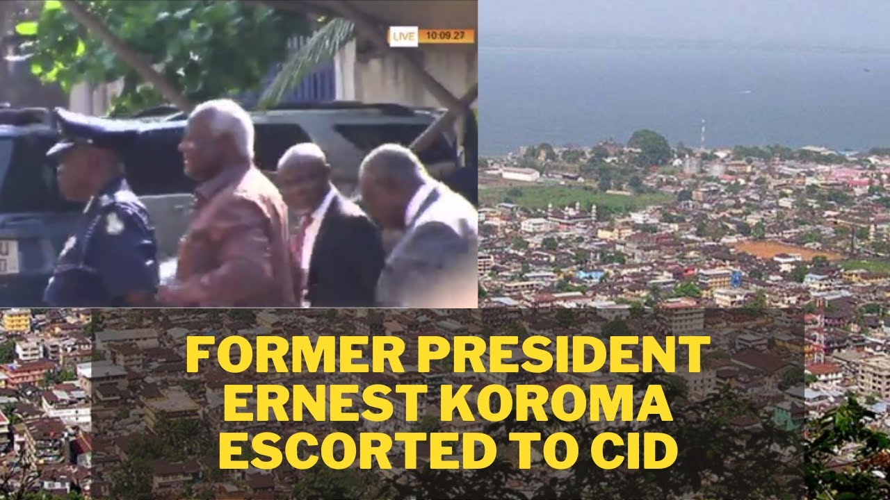 Former President Ernest Koroma Escorted to CID | Freetown, Sierra Leone
