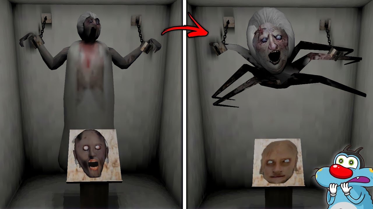 Angelina Spider Replace Angelina in Granny 1.8.1 With Oggy and Jack