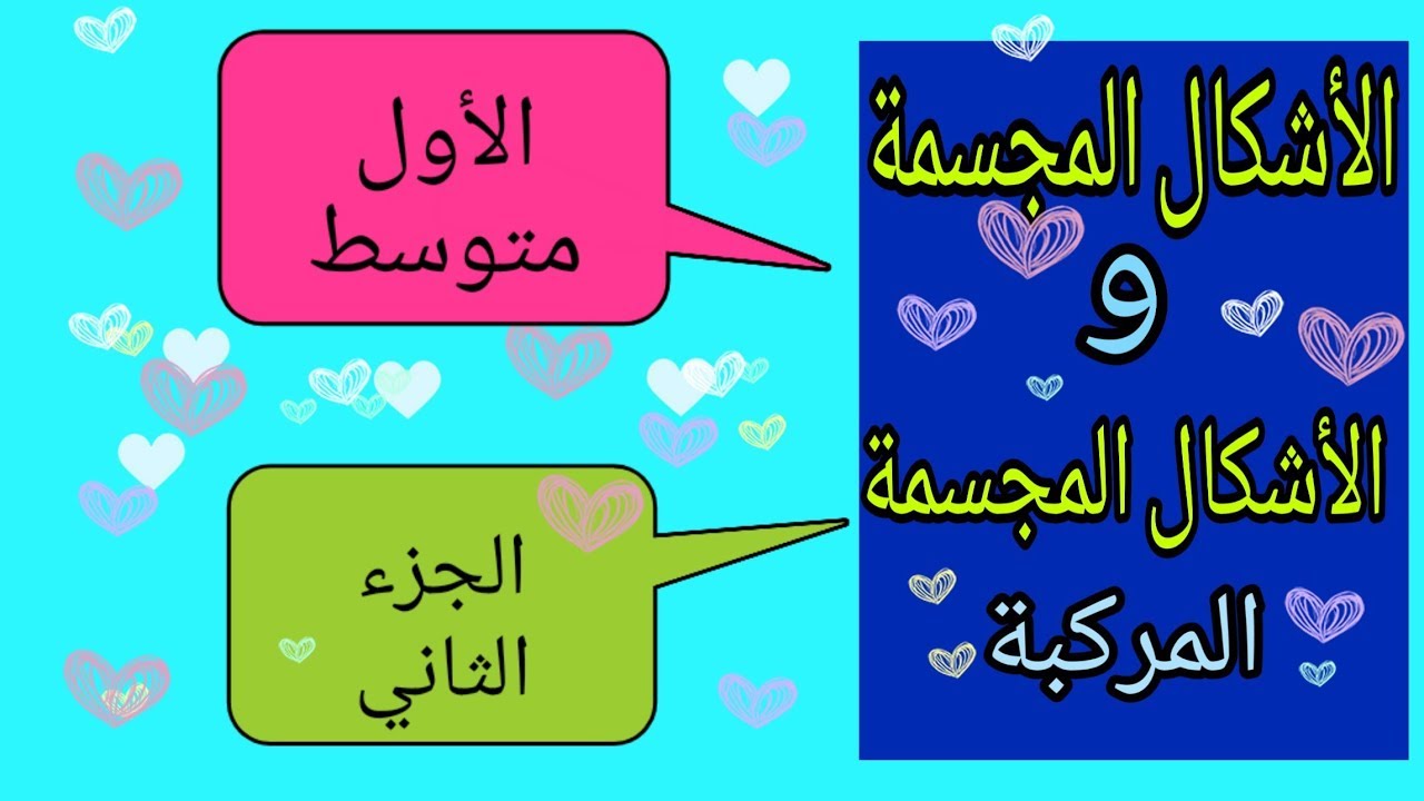 شرح وحل تمارين صفحة (12،11،10)/الاشكال المجسمة والأشكال المجسمة المركبة/الأول متوسط