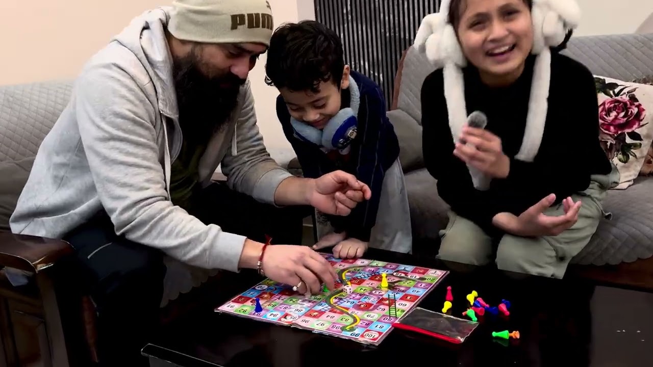 Snake & Ladder turned into a FAMILY BATTLE 😱  #FamilyVlog#FamilyTime#BoardGame#VlogLife