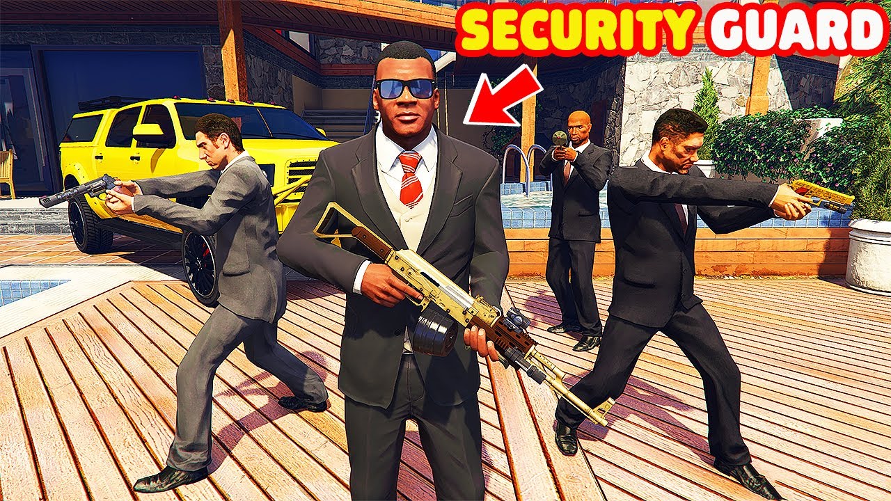 Franklin is the Dangerous SECURITY GUARD in GTA 5 | SHINCHAN and CHOP