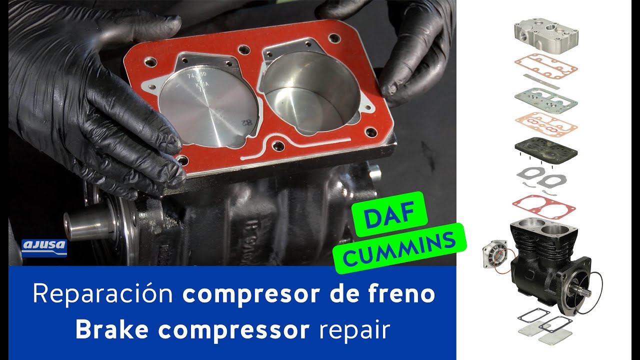 CUMMINS & DAF | Reparación compresor de freno / Brake compressor repair 🧑‍🔧