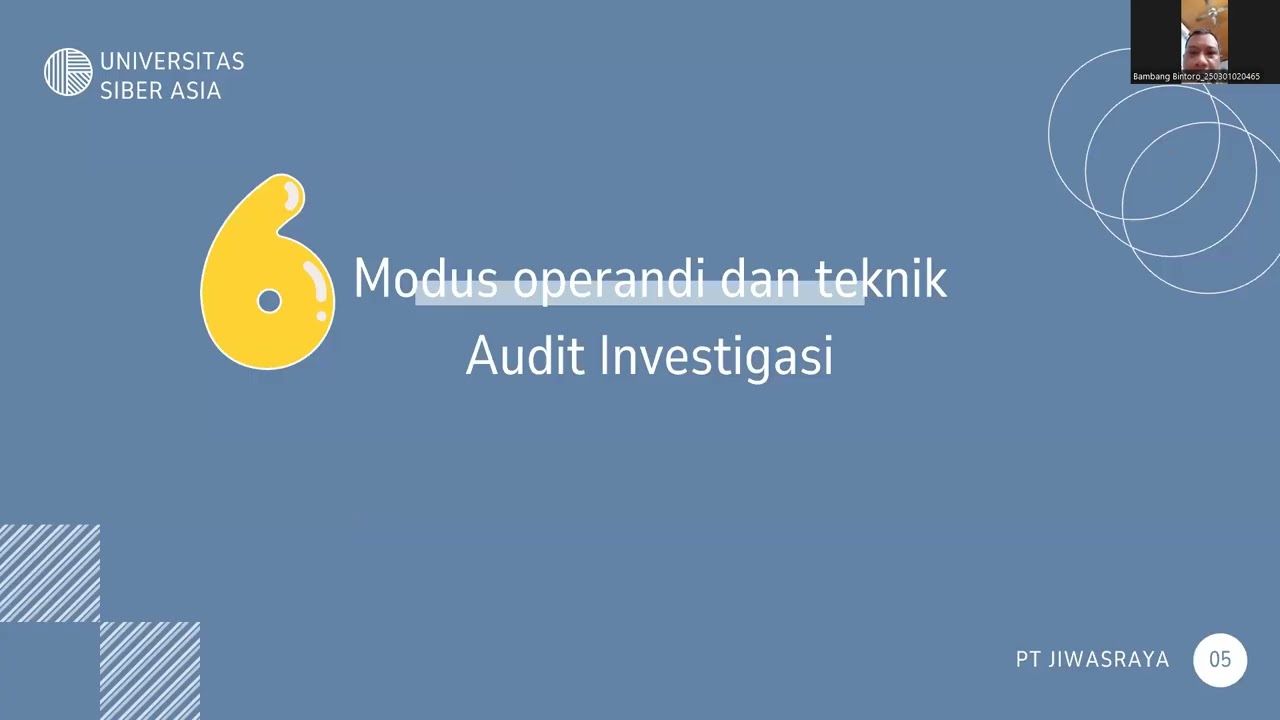 AUDIT FORENSIK DIGITAL DAN AUDIT INVESTIGASISTUDI KASUS PT. JIWASRAYA AK703