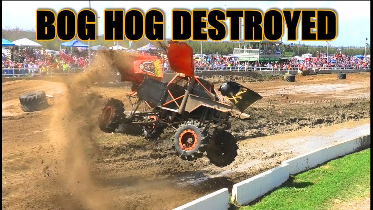 BOG HOG DESTROYED at North VS South Mega Truck Race