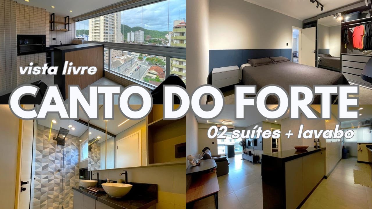 😍Apartamento moderno com 2 suítes + lavabo no Canto do Forte em Praia Grande/SP.