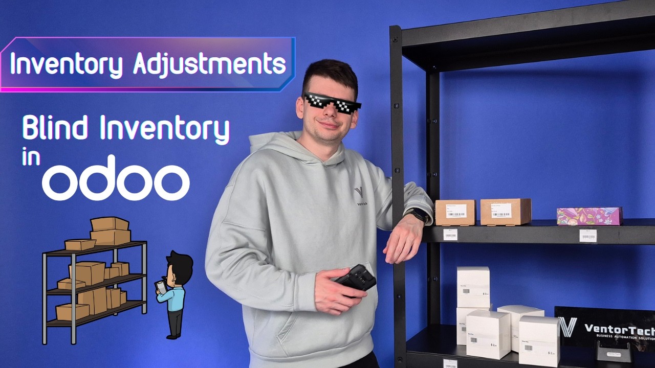 Blind Inventory in Odoo | How to Perform Inventory Adjustments with Ventor PRO (Odoo 19 Tutorial)