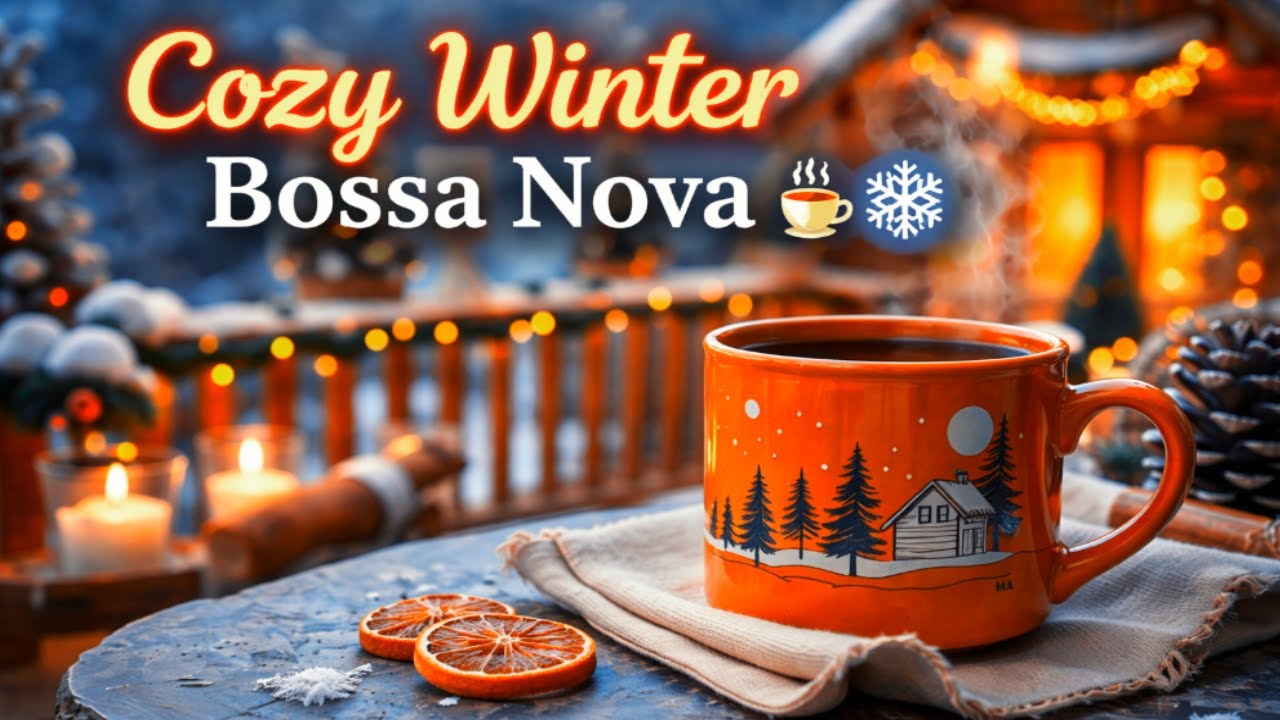 Cozy Winter Bossa Nova ☕❄️ Relaxing Jazz Cafe Piano Music for Snowy Nights & Peaceful Study Vibes