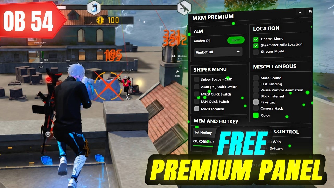 NEW PC PANEL UPDATED OB54💻 PANEL FOR FREE AIMBOT FREE FIRE 🎯 SNIPER AIMBOT | 100% SAFE AND ANTIBAN ✅