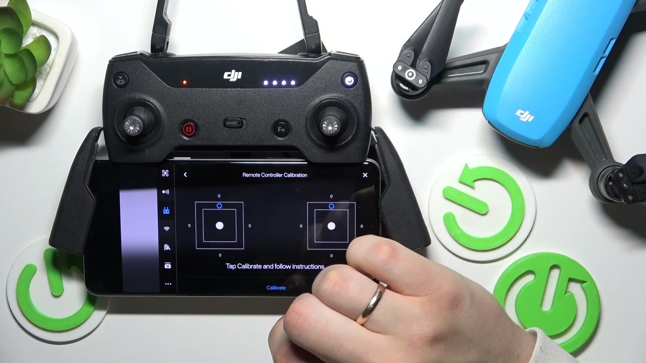 Как откалибровать пульт управления в дроне DJI Spark