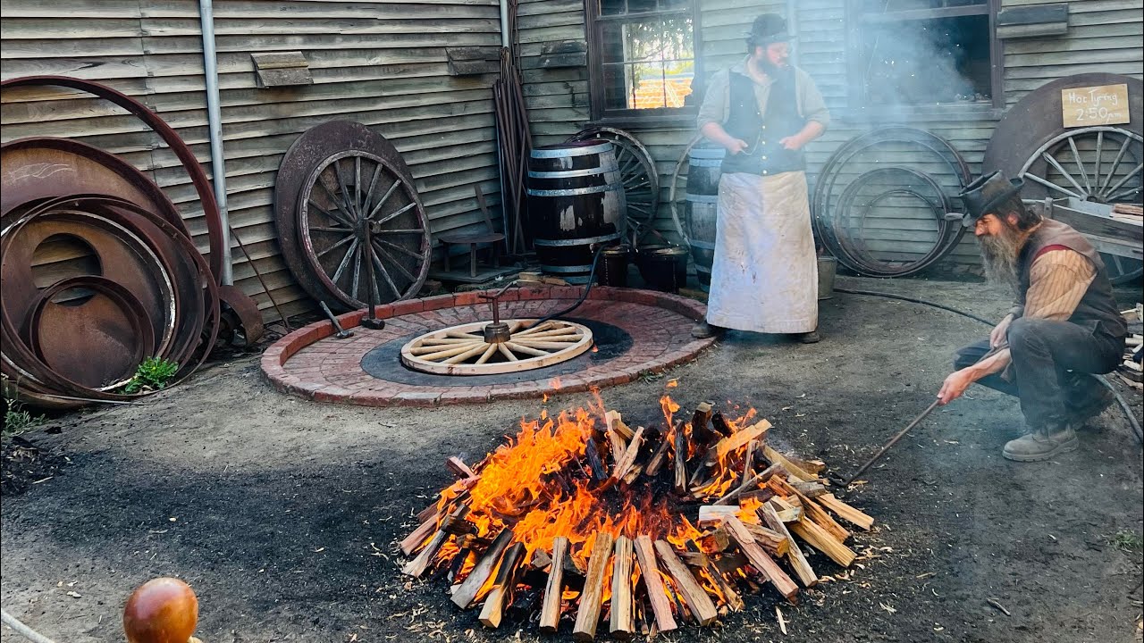 How wagon wheels were made | Wheelwright | Back to the wheely old days