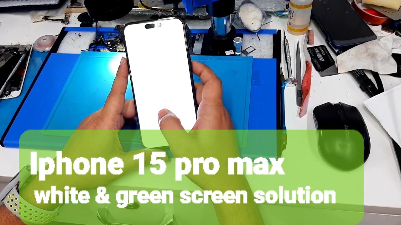 Iphone 15 pro max green & white display solution #iphonerepair #iphones #repair #viralvideo #video