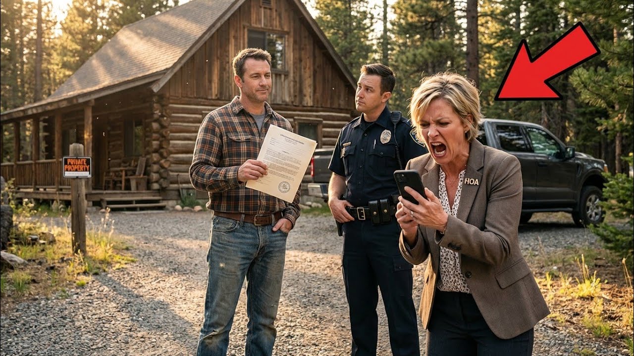 HOA Karen Demanded My Cabin for Her Weekend - I Said No and She Called the Cops Screaming