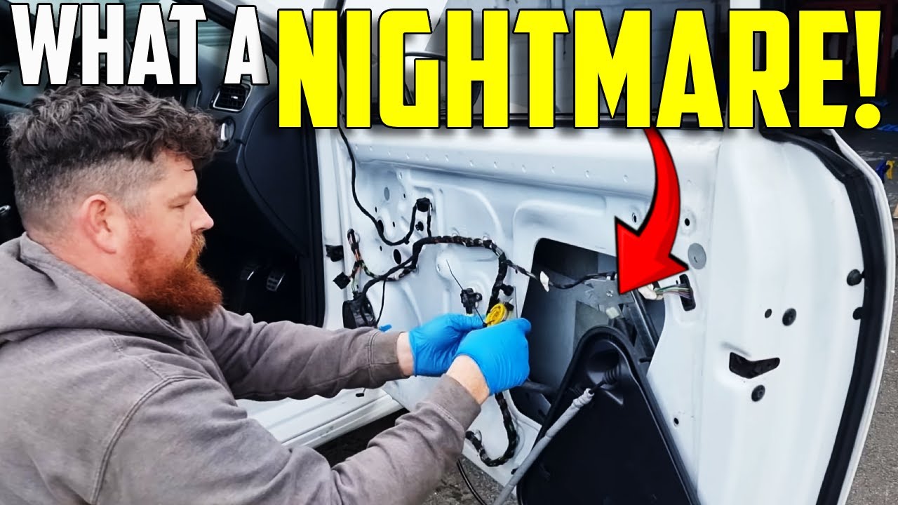 REPLACING MY BROKEN WINDOW REGULATOR ON MY WRECKED VW POLO R LINE
