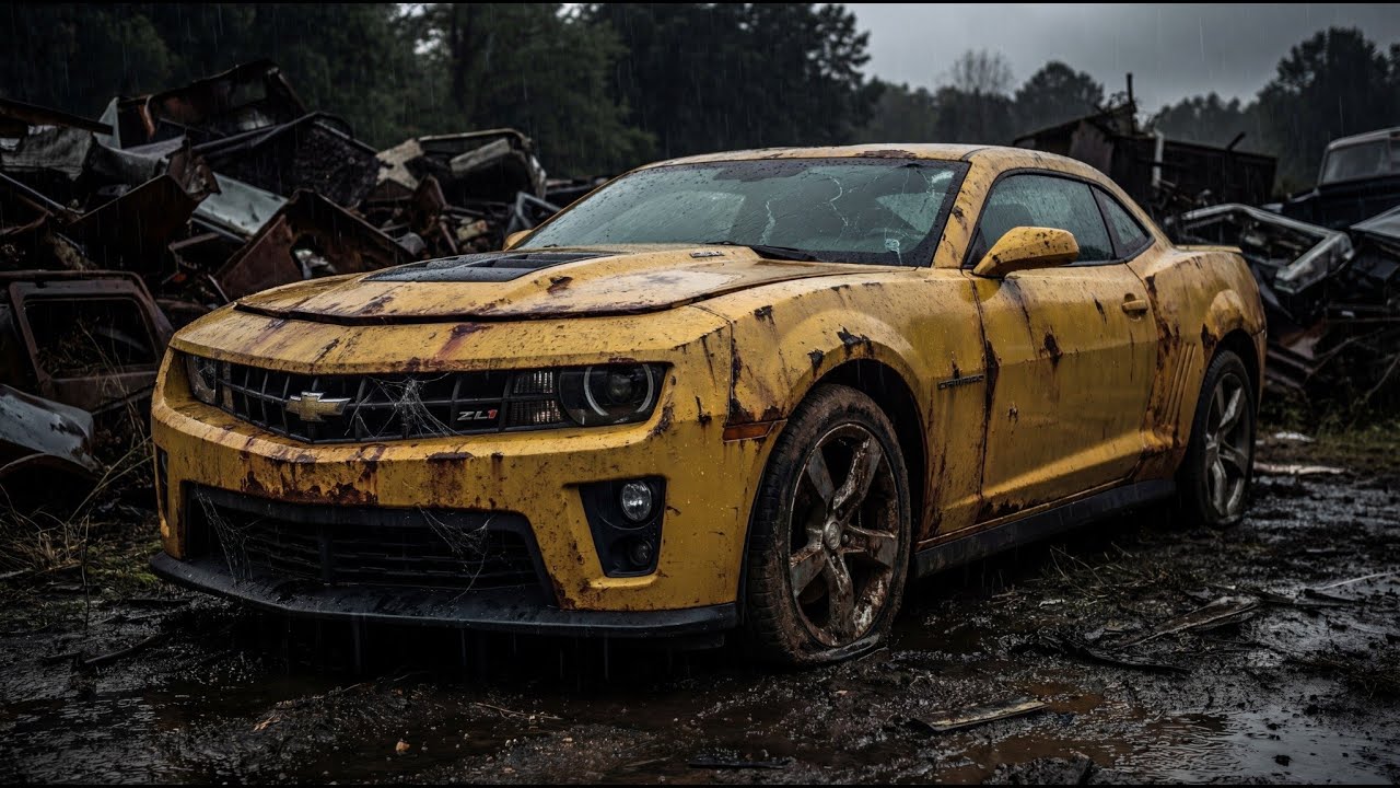 ASMR Restoration of a 2015 Chevrolet Camaro ZL1 (Yellow) | From Abandoned Junkyard to Showroom Beast