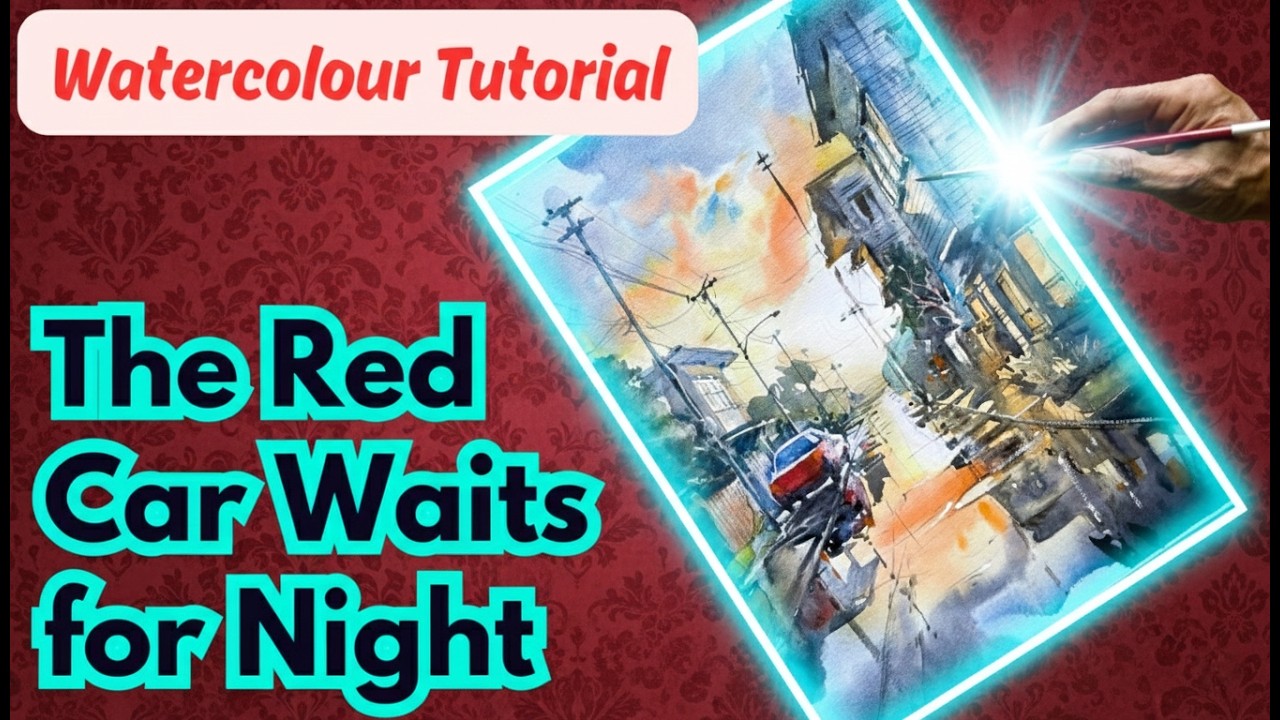 Atmospheric Watercolor Techniques for Rain, Reflections, and Evening Silence